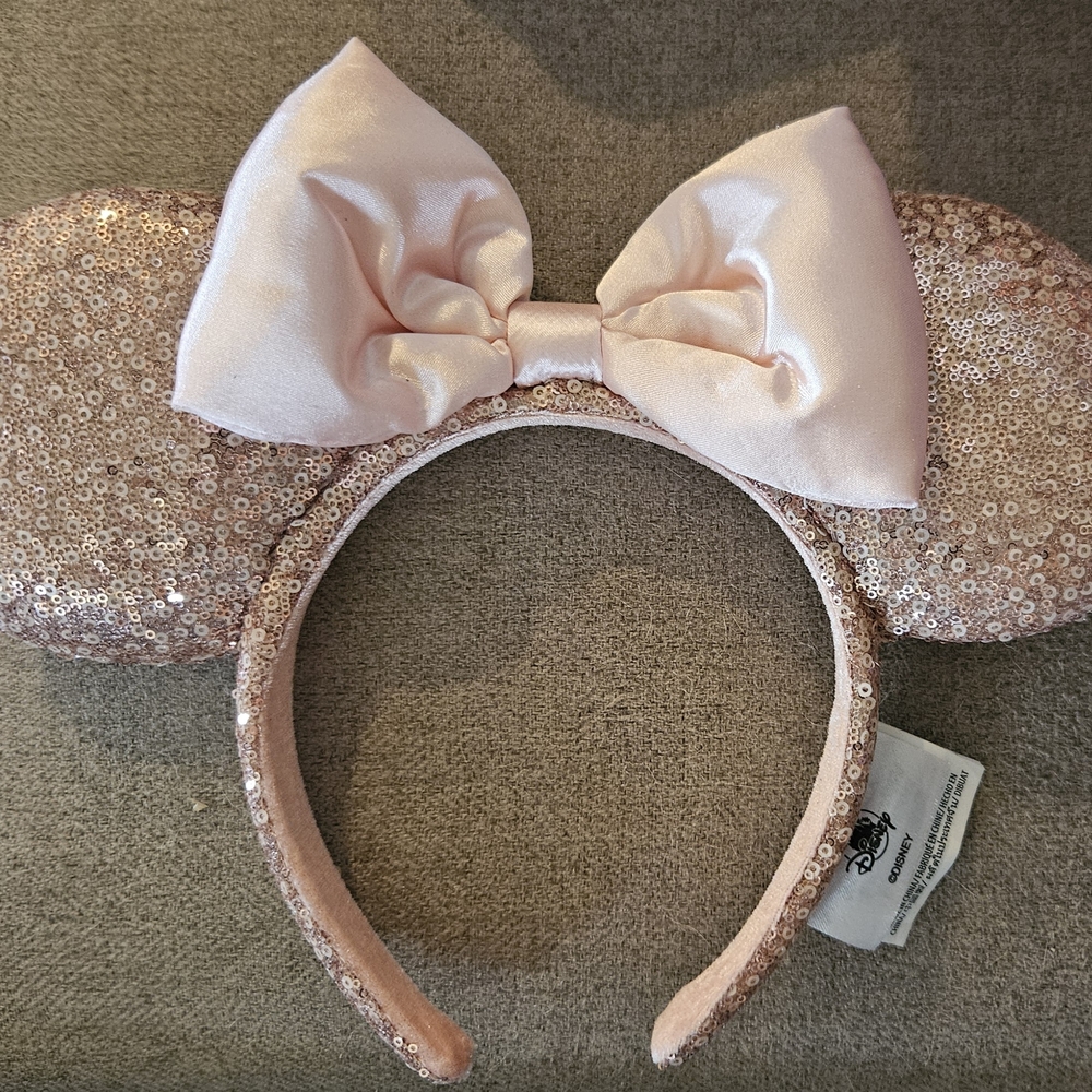 Disney Light Pink Sparkling Sequin Ears Headband